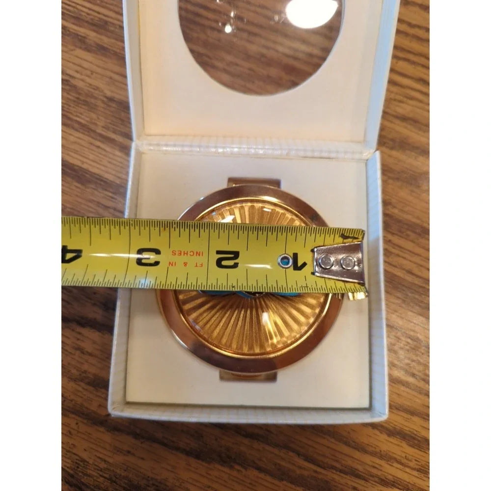 Roman Inc. USA Fancy Women's Flip Flop Shoe Gold Plate Mirror‎ Compact